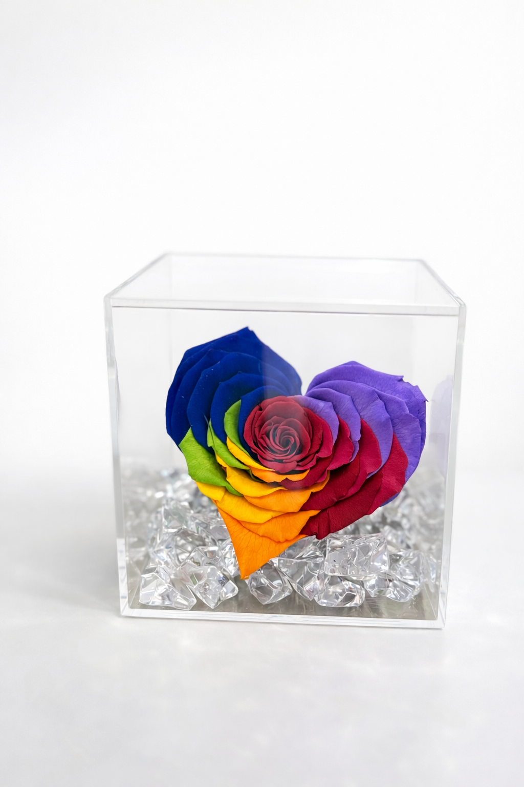 ROSA ETERNA CUORE ARCOBALENO